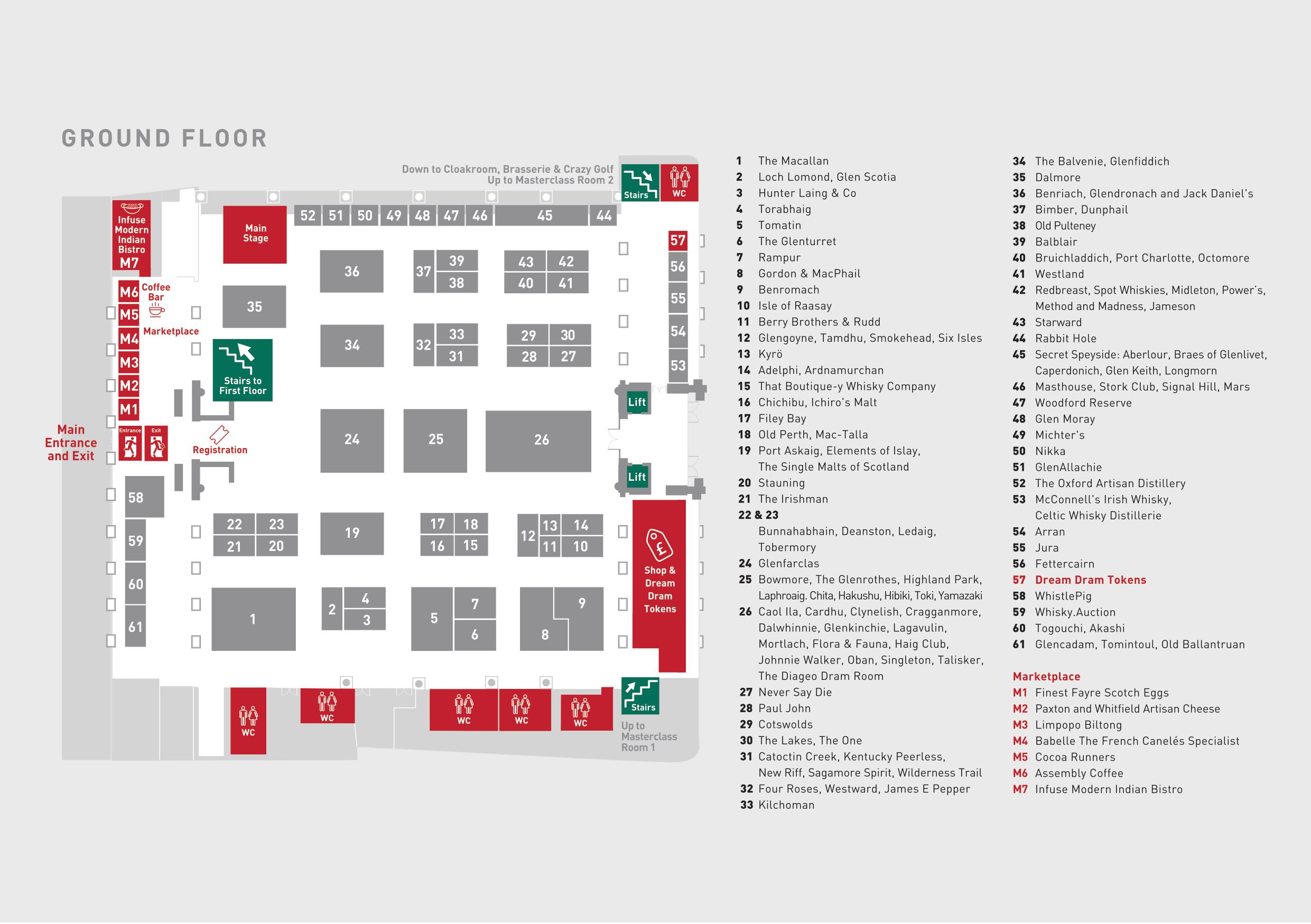 Whisky Show - Ground floor map